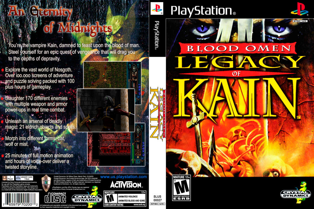 Blood Omen Legacy of Kain PSX Box Cover by sidious000 on DeviantArt Blood Omen Legacy of Kain PSX Box Cover by sidious000 on DeviantArt