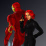 Iron man and Black Widow