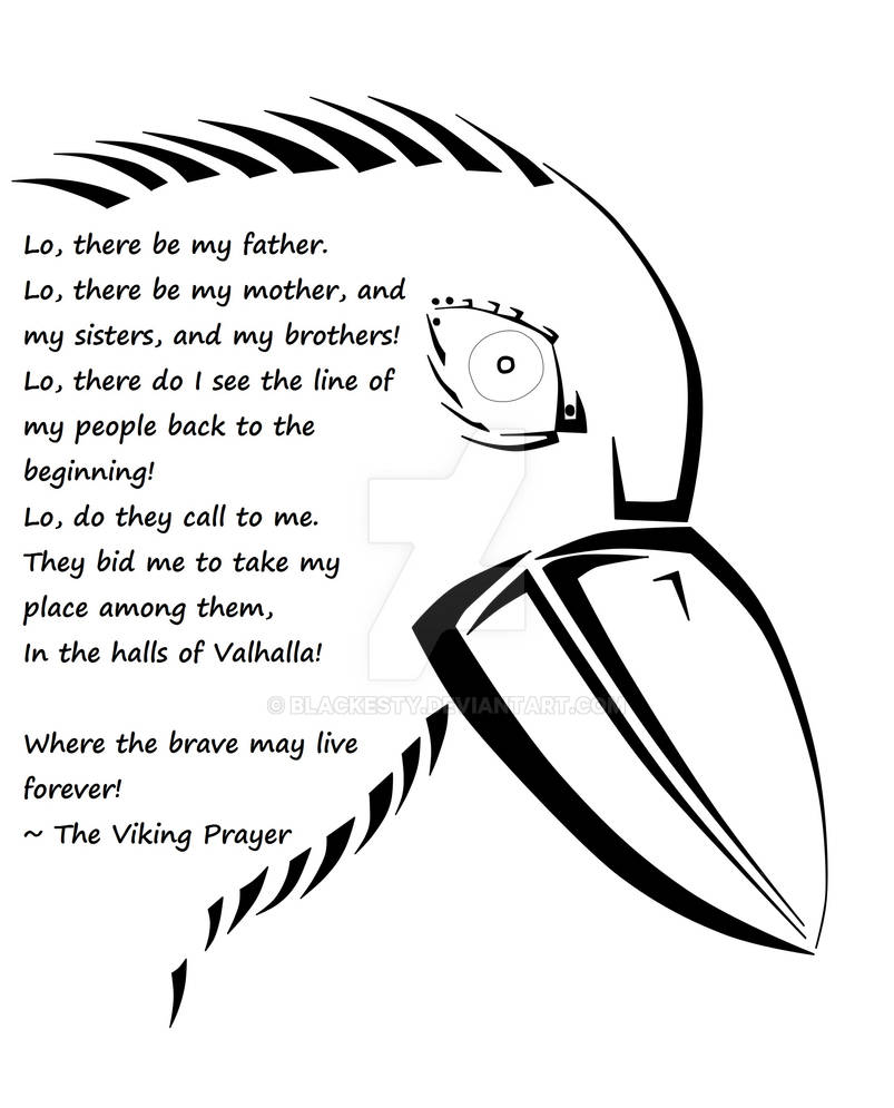 Raven with Viking Prayer by Blackesty on DeviantArt