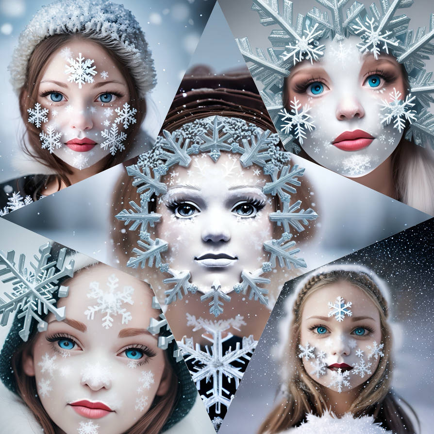 Faces of a Snowflake 2 by KellyLynnMartin on DeviantArt