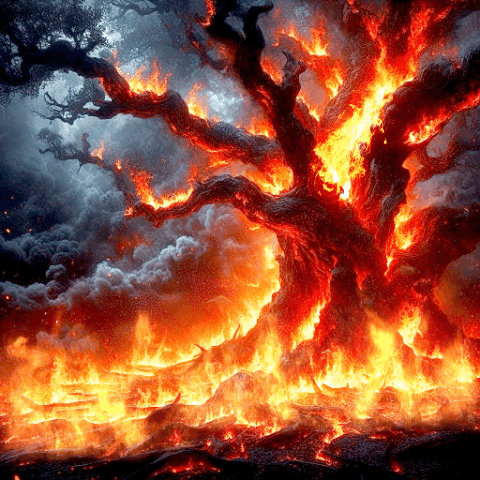 Burning Tree gif by QueenoftheDivas on DeviantArt
