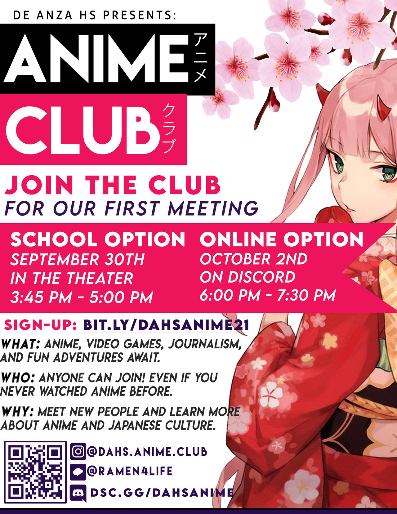 Anime Club Flyer Design Template