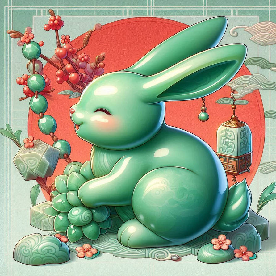 Jade Rabbit Sticker Jade rabbit figurine by Eduard0314 on DeviantArt