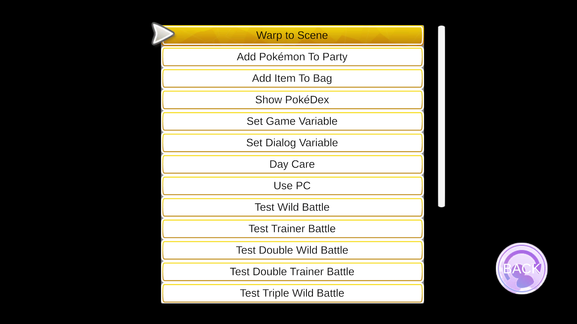 Debug Menu Screen by HydregonArt on DeviantArt