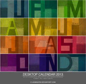 Preview: Graphical Desktop Wallpaper Calendar 2013