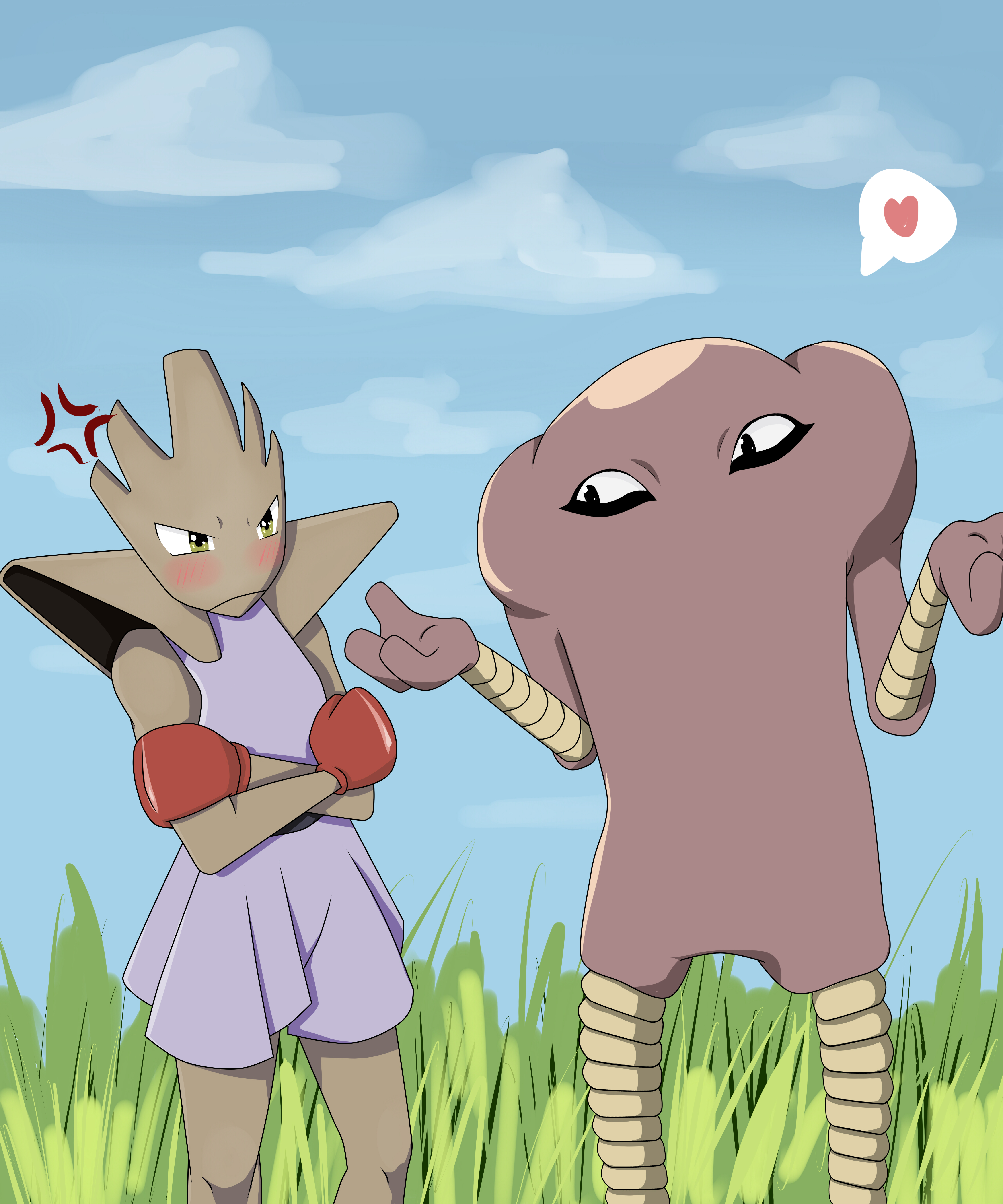 Hitmonlee and Hitmonchan [Pokemon] by Jhecyka on DeviantArt