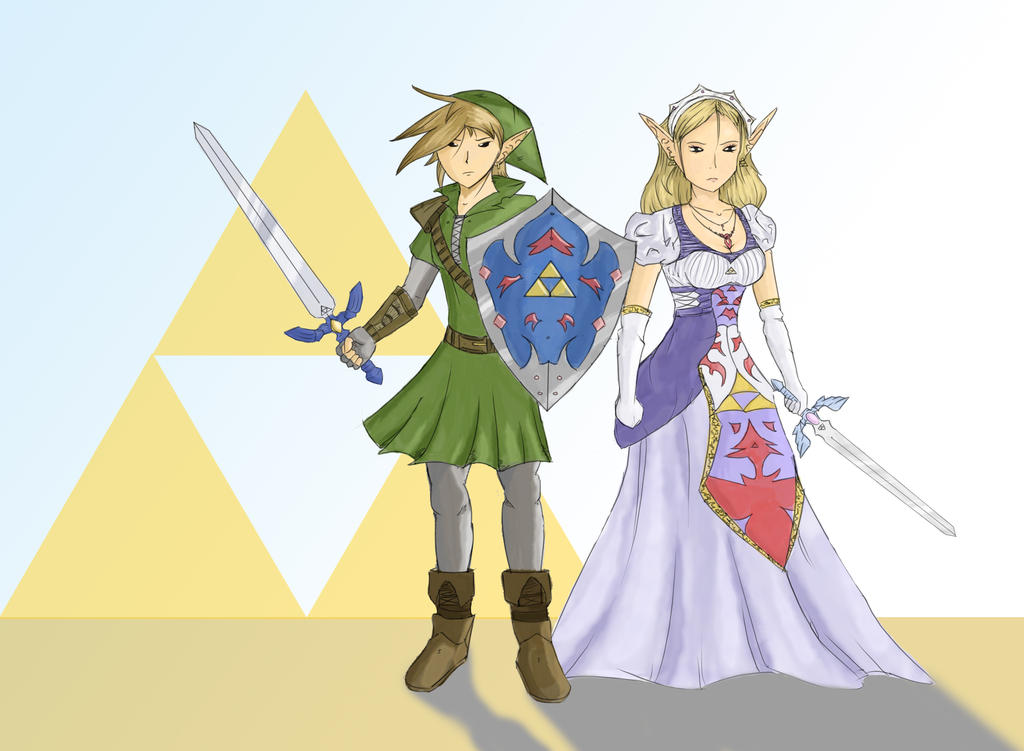 Link and Zelda Drawing