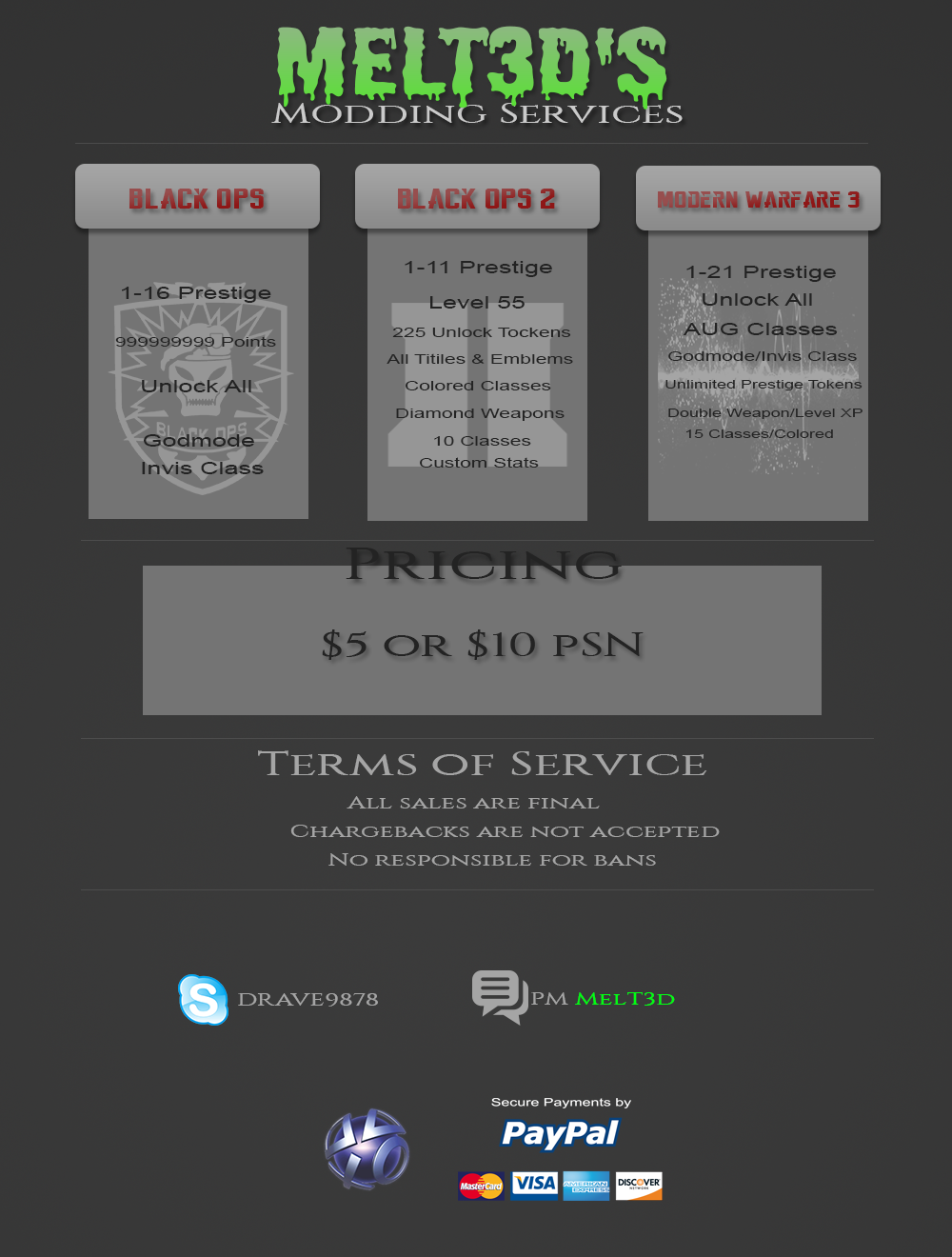 Mod Services Modding Services Thread Template Update by DotGG on DeviantArt