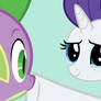 Vector of Rarity and Spike falling