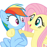 Vector of Rainbow Dash and Fluttershy