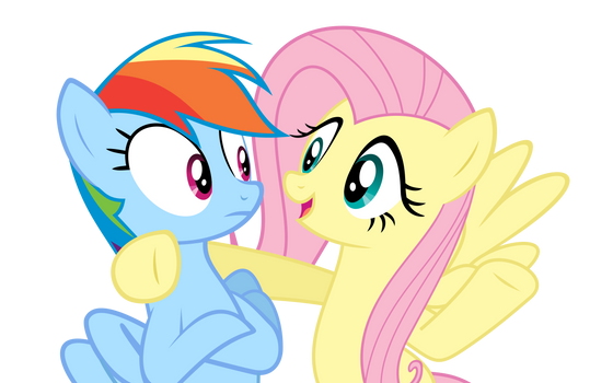 Vector of Rainbow Dash and Fluttershy