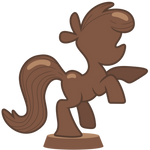 Chocolate Pony Statue by Pikamander2