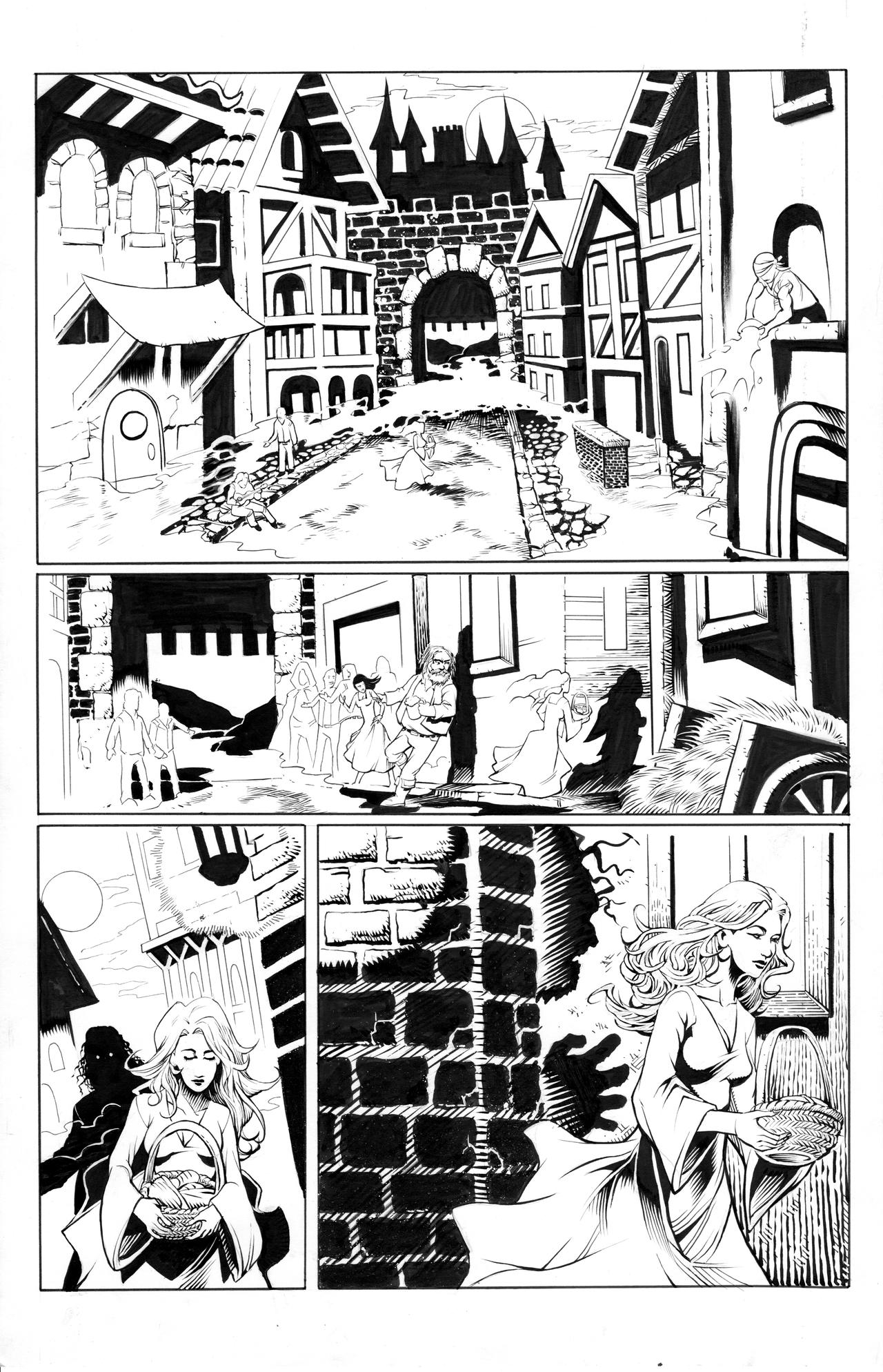 Usha Comic Page 1 Inks