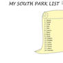 South Park List Meme