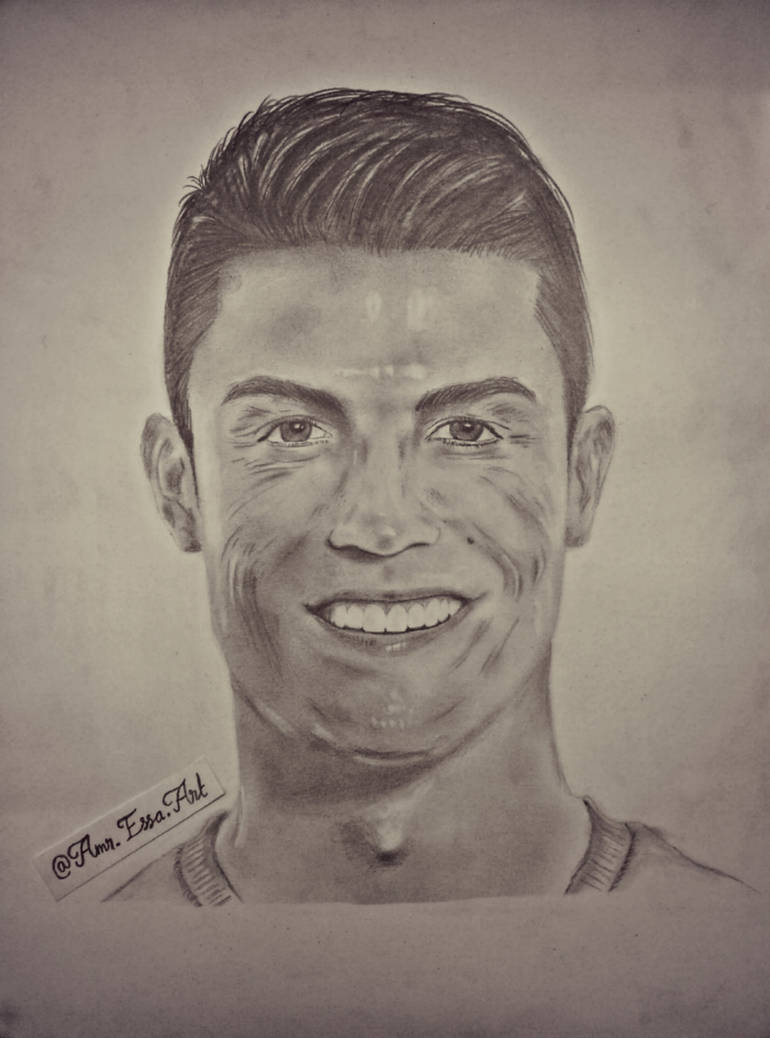 Cristiano Ronaldo CR7 pencil drawing portrait. by AmrEssaArt on ...