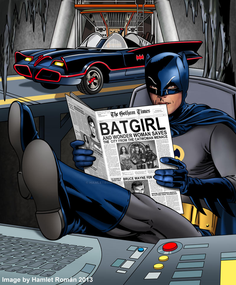 Batman reading newspaper by hamletroman on DeviantArt