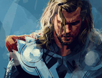 Thor portrait by dicemanart