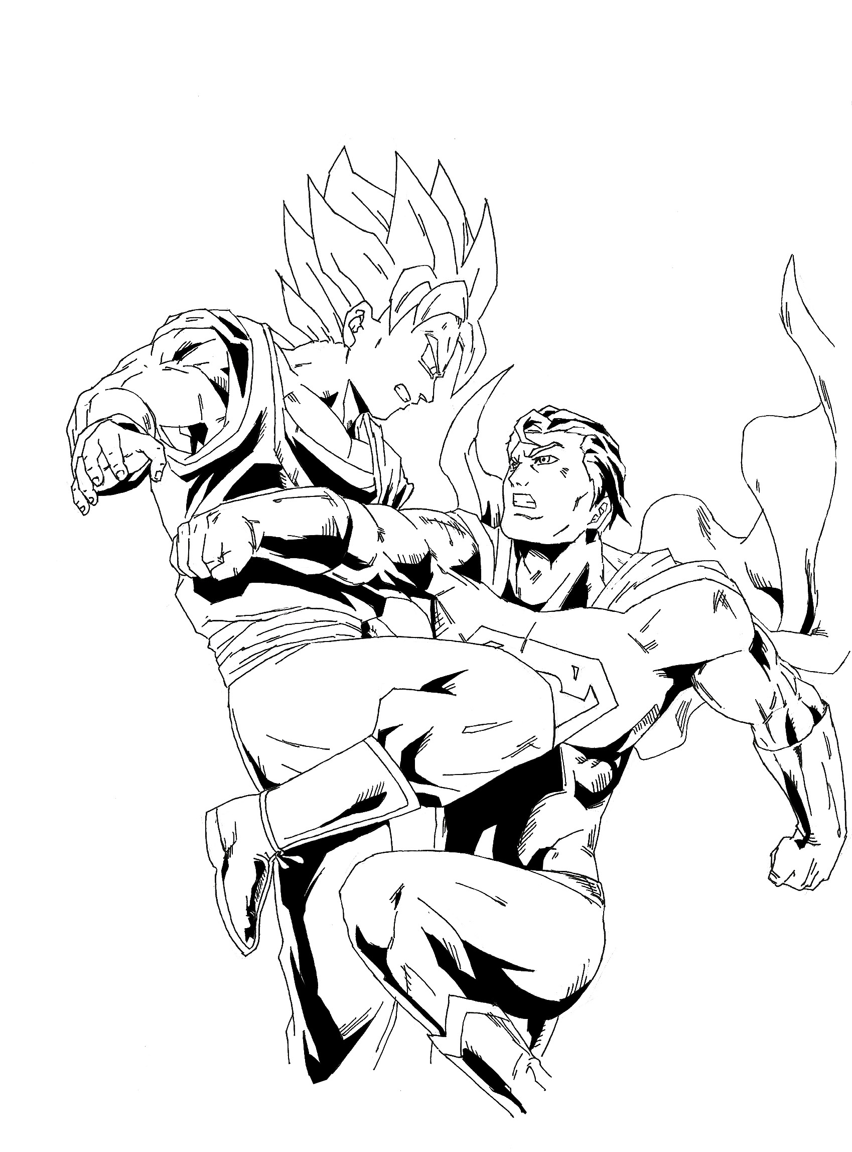 Goku versus Superman by stryfers on DeviantArt