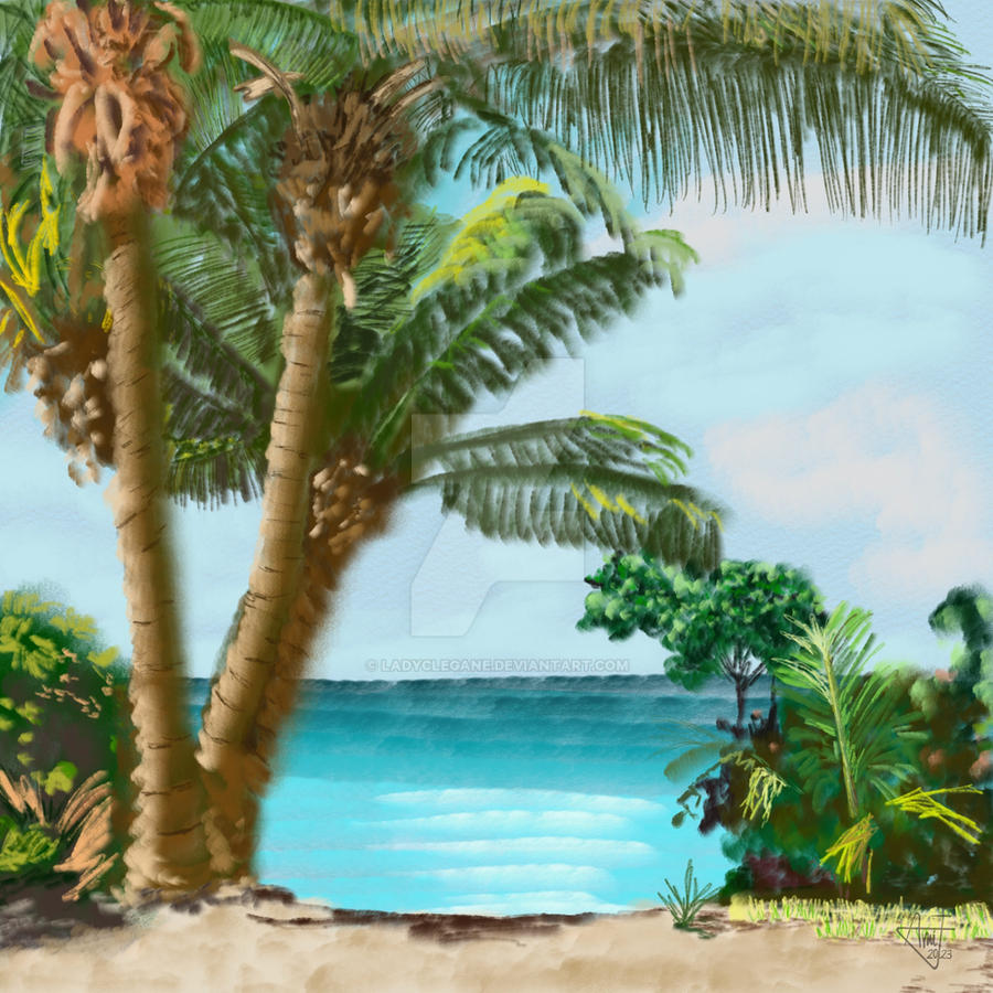 Beach Deviantart Background Tropical Beach by ladyclegane on DeviantArt