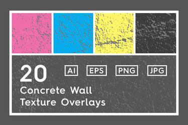 20 Concrete Wall Texture Overlays