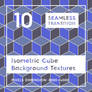 10 Seamless Isometric 3D Cubes Background Textures
