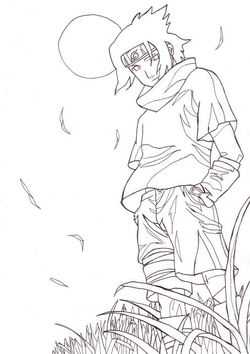 Lineart Do Sasuke by ADMUlielson on DeviantArt