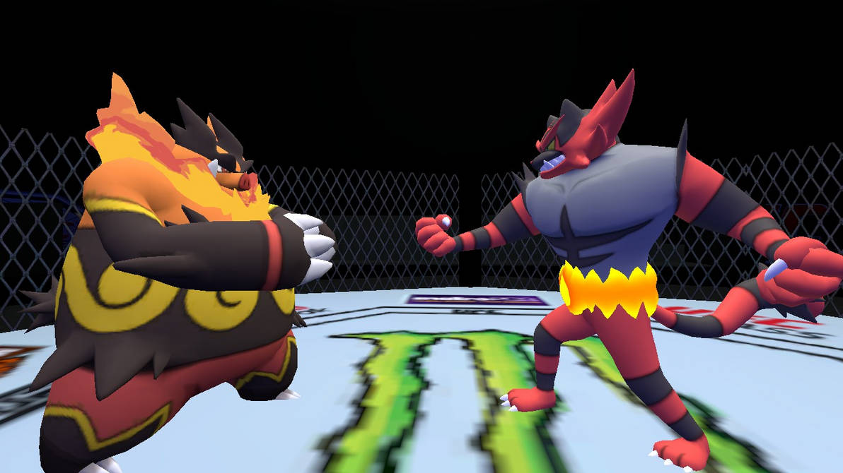 Emboar VS Incineroar by skulltronprime969 on DeviantArt
