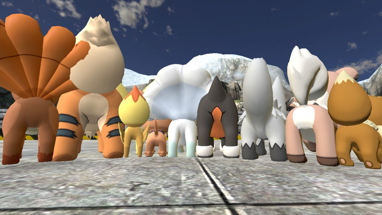 Pokemon Rear View All Canine Pokemon Rear by skulltronprime969 on DeviantArt