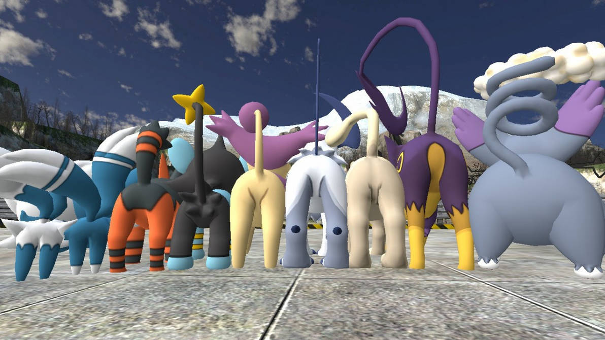 Pokemon Rear View All Feline Pokemon Rear II by skulltronprime969 on DeviantArt