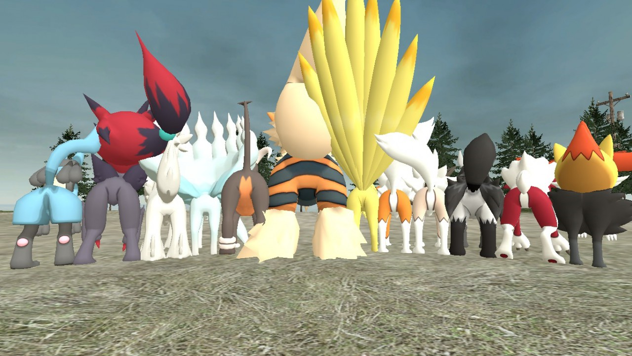 Pokemon Rear View All Canine Pokemon Rear II by skulltronprime969 on DeviantArt