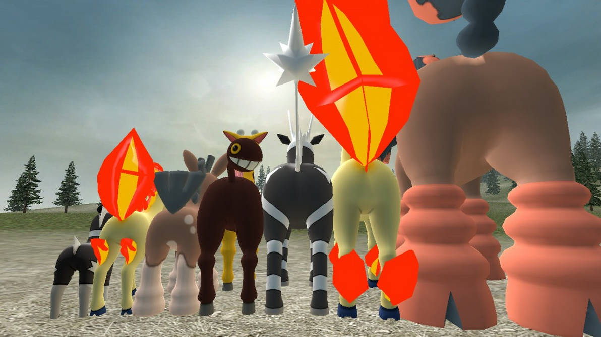 Pokemon Rear View All Horses Pokemon Rear by skulltronprime969 on DeviantArt