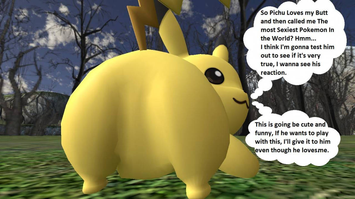 Pikachu Rear View Pikachu thinks about Pichu Love his Rear by skulltronprime969 on DeviantArt
