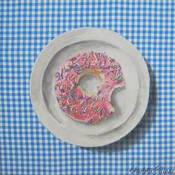 Pink Sprinkled Doughnut