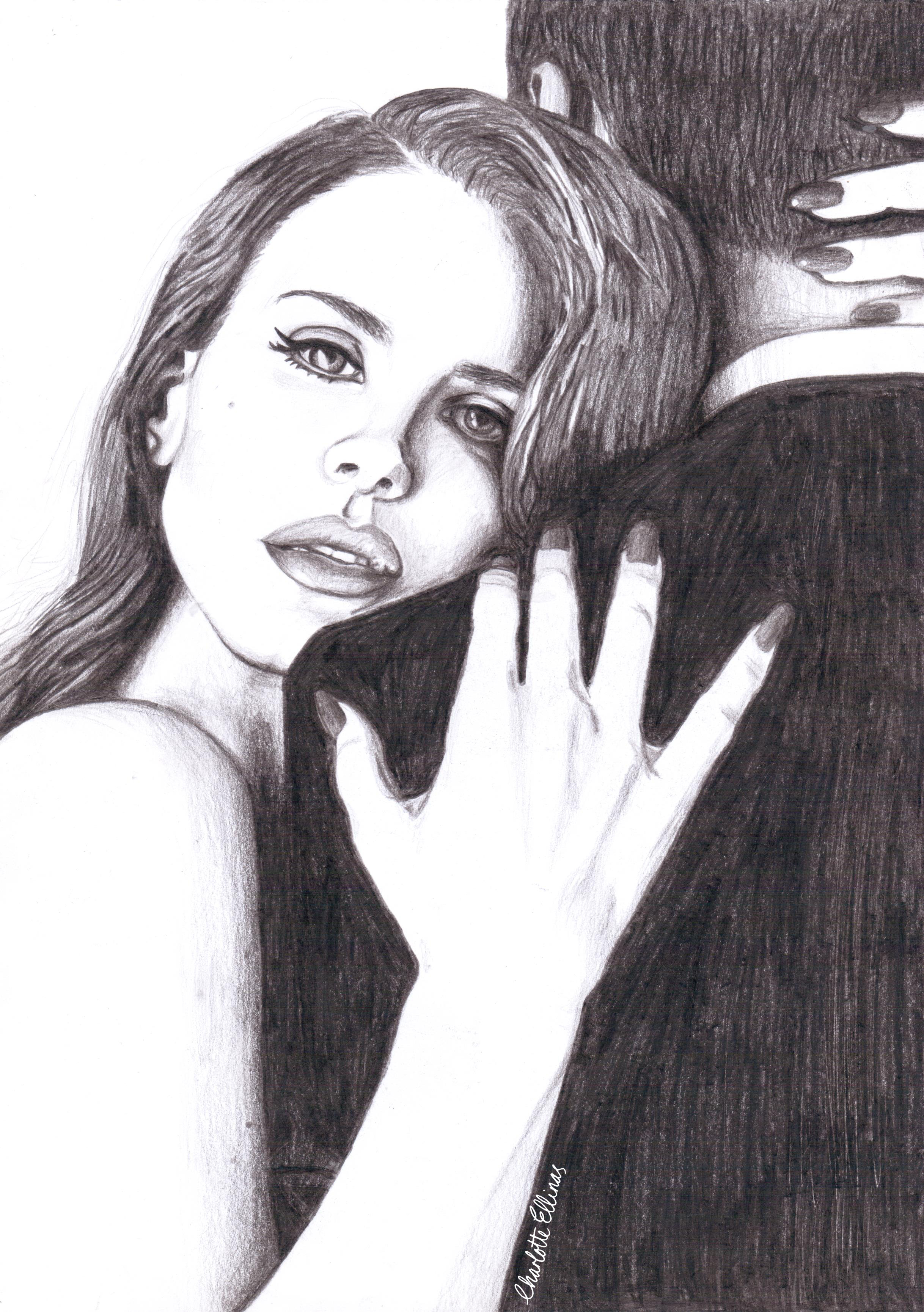 Lana Del Rey Pencil Drawing