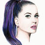 Katy Perry Coloured Pencil Portrait