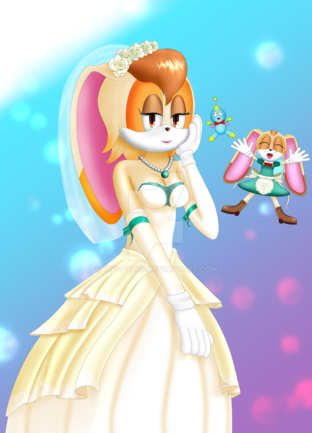 Bridal Vanilla the Rabbit by Ryo-Art26 on DeviantArt
