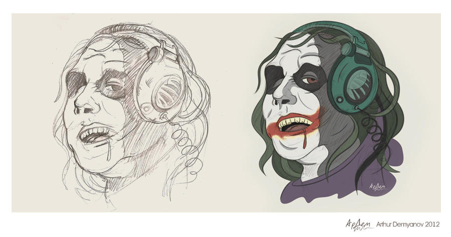 Joker illustration sketch