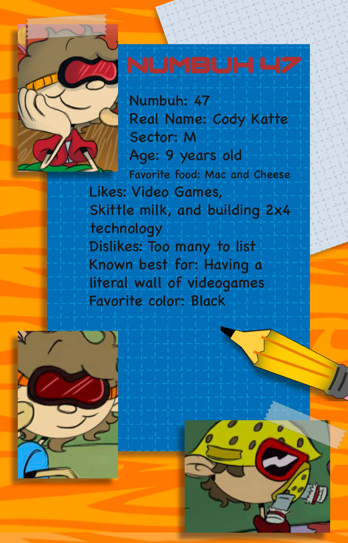 Numbuh 47 Information Sheet By Pinkandorangesunset On Deviantart