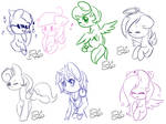 Very cute sketchy pones gift by TwitterShy