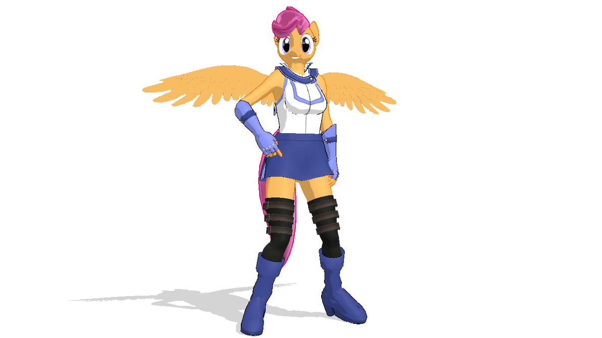 MMD Newcomer: Anthro Scootaloo (PSO2) by Zoroark67 on DeviantArt