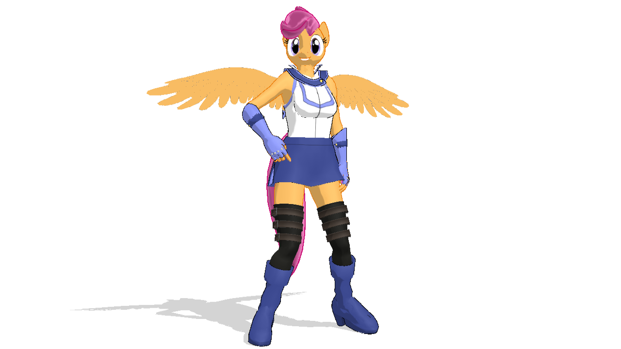 MMD Newcomer: Anthro Scootaloo (PSO2) by Zoroark67 on DeviantArt
