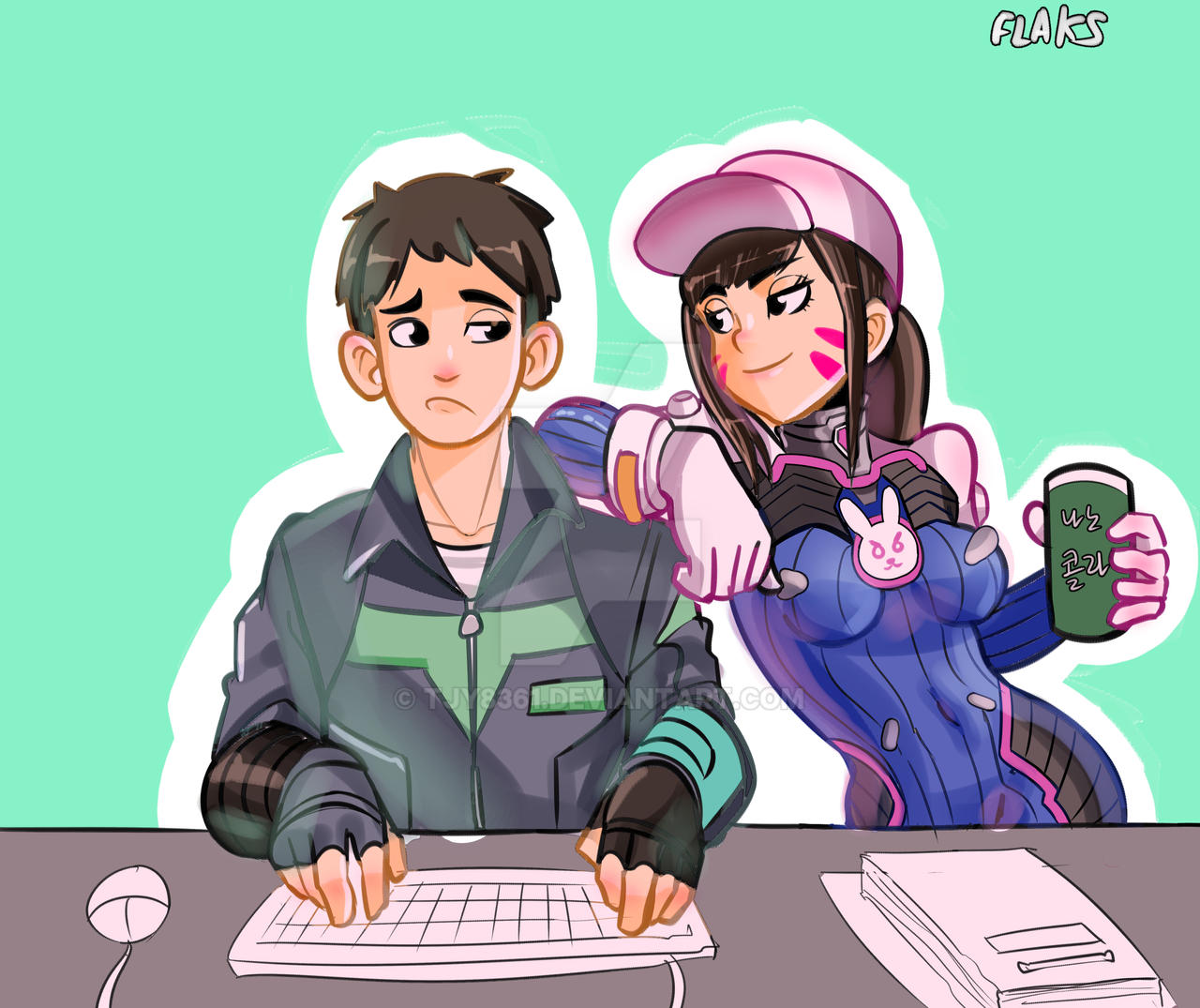 Dae Deviantart D.Va and Dae-hyun by tjy8361 on DeviantArt