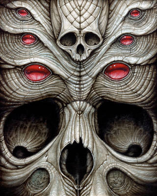 Spider Skull 300dpi by Vossfineart