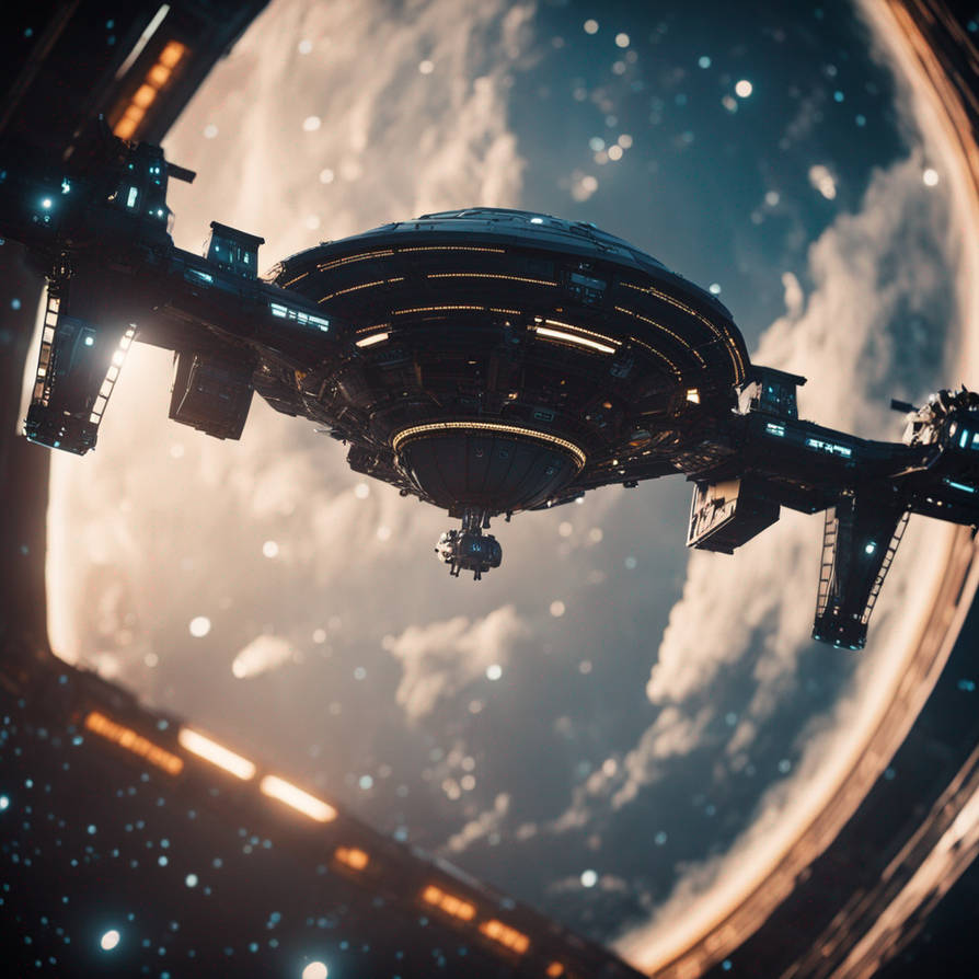 Sci fi Spacecraft Highly Detailed Flying In Space By Artofvibration On sci-fi-spacecraft-highly-detailed-flying-in-space-by-artofvibration-on