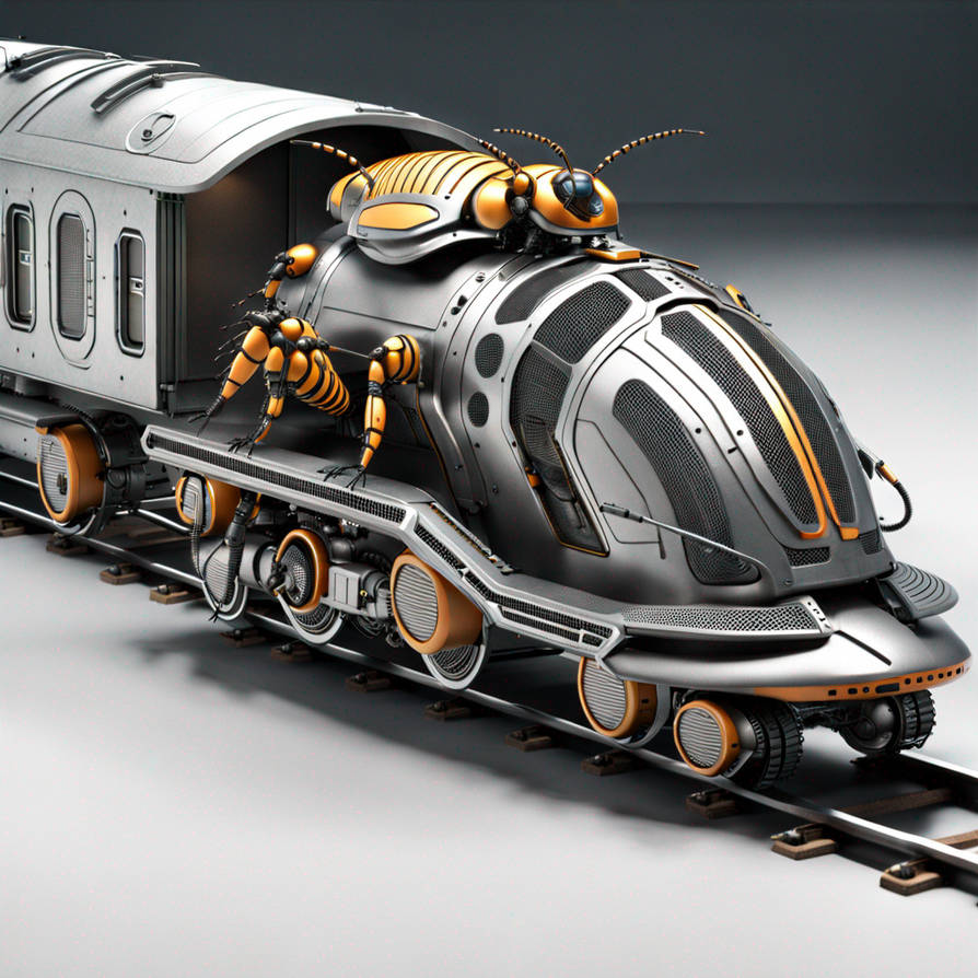 Highly detailed sci-fi Insect train Hd realistic by Artofvibration on ...