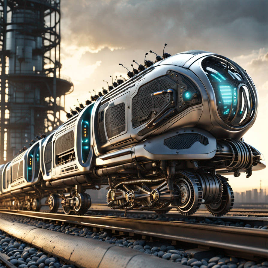 Highly detailed sci-fi Insect train Hd realistic by Artofvibration on ...