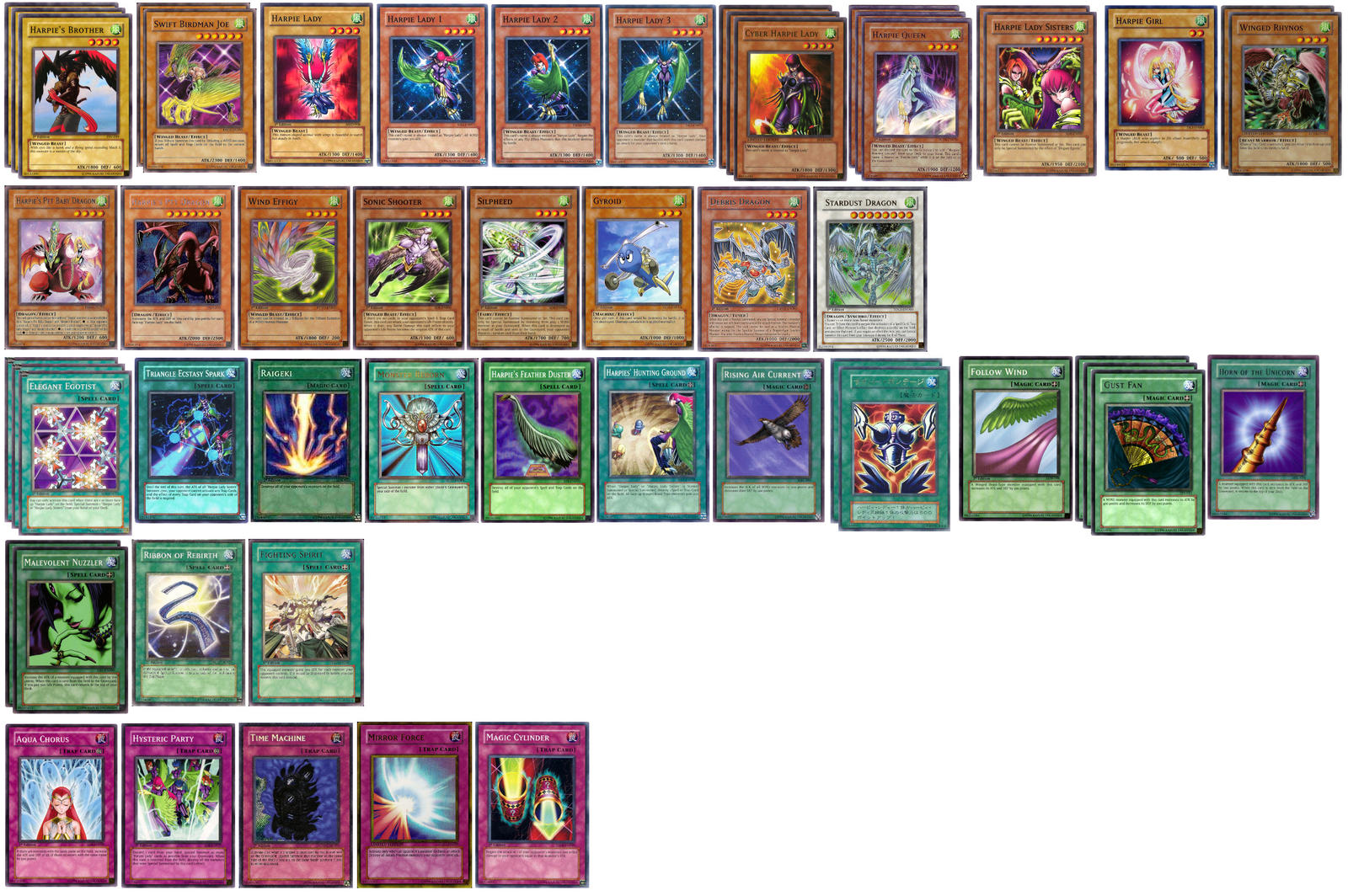 yugioh harpie deck list Complete Custom for Yu-Gi-Oh! Harpie Lady Deck by Monochras