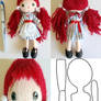 Pocket Size Raggedy Ann Doll 6.5 inches