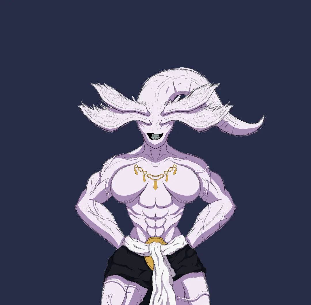 Female Ragaa Female Mahoraga drawing (Mommyraga) by SwirlyDrawings on DeviantArt