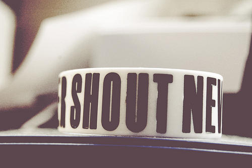 never shout never